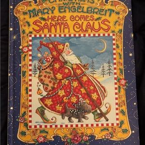 Mary Engelbreit Festive Santa Claus Holiday Book - Red, Yellow, Blue